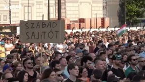 Újságírók a Polgári Ellenállás tüntetésen