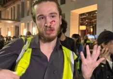 Magyar tudósítót vertek össze egy grúz tüntetésen