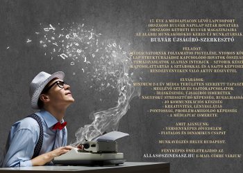 Kiadó bulvár újságíró-szerkesztőt keres