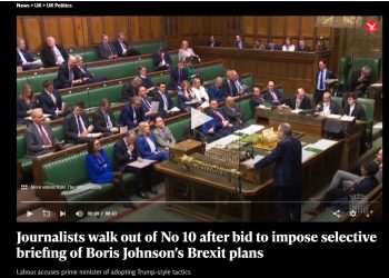 Szakmai szolidaritásból az összes újságíró kivonult a Downing Street sajtótájékoztatójáról