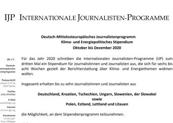 Német ösztöndíj klíma- és energiapolitikai kérdések iránt érdeklődő újságíróknak