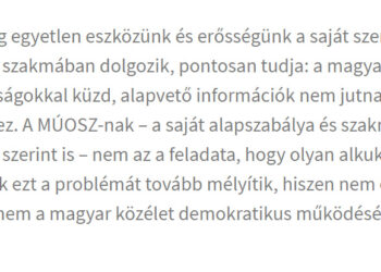 „A kormány célja világos, szeretne szervezeti szinten is befolyást szerezni a sajtóban”