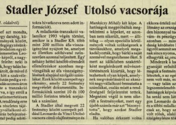 Ballai József: Stadler utolsó vacsorája
