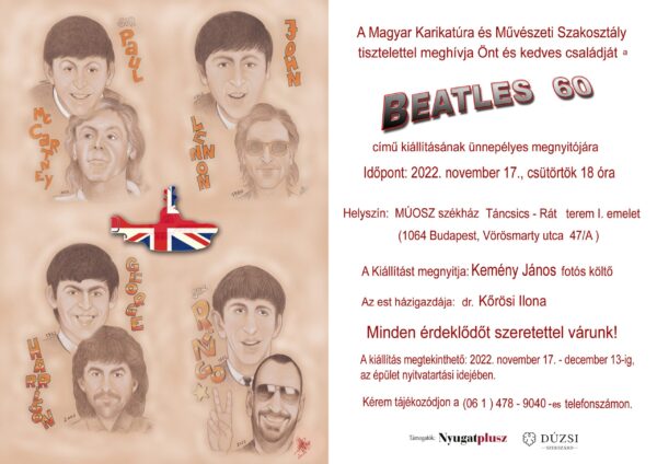 Beatles 60 - kiállítás a MÚOSZ-ban